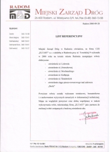 Budowa oświetlenia ulic  Orzeszkowej, Lelewela, Kołłątaja