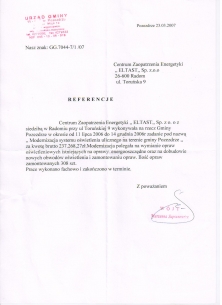 Modernizacja ,  rozbudowa i konserwacja oświetlenia ulicznego na terenie i gminy Pozezdrze