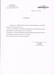 Wykonanie przebudowy urządzeń oświetlenia  dróg publicznych na terenie Gminy Malczyce