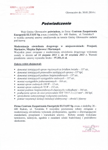 Modernizacja oświetlenia drogowego w Gminie Głowaczów