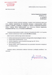 Budowa napowietrznej linii oświetlenia ulicznego w Gminie Jedlnia-Letnisko